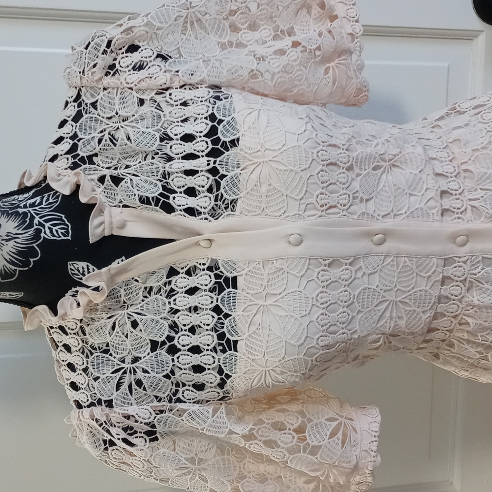 🆕️ 🍑Antonio Melani🍑 - Bruna Peachy Blossom Lace Button-Front Dress - Picture 7 of 16